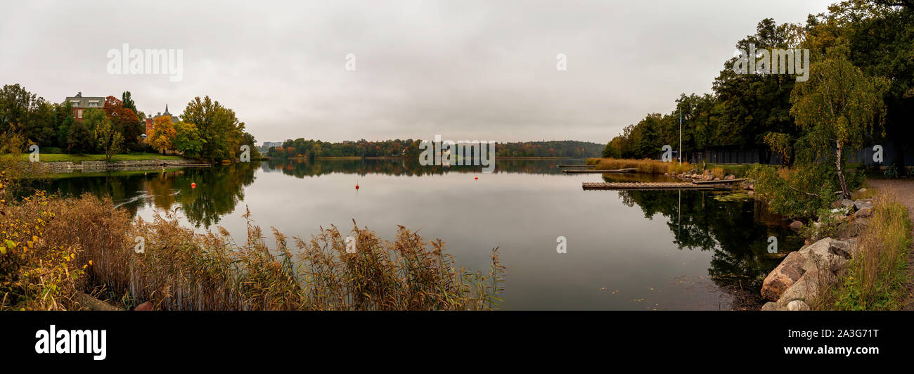Lake Brunnsviken in Stockholm Stock Photo