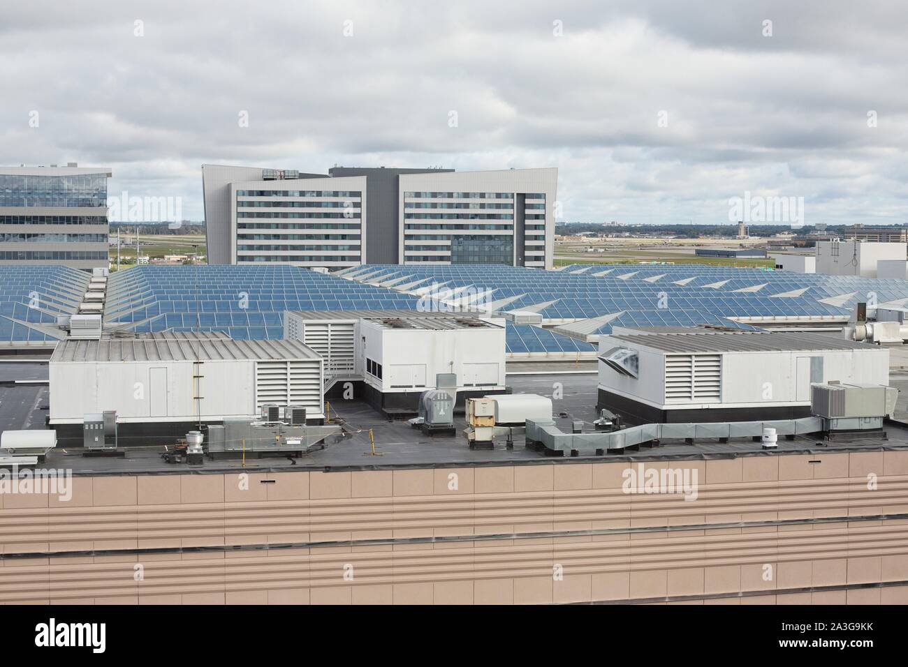 Skylights on the roof of the Mall of America in Bloomington, Minnesota