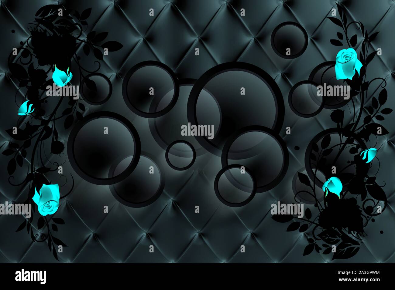 black and blue wallpaper 3d