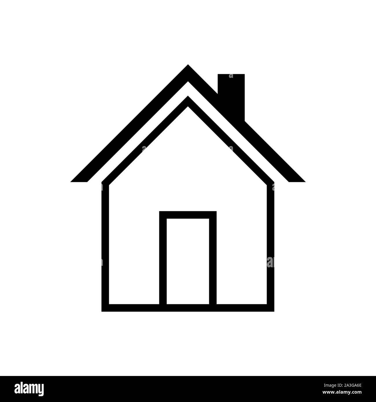 House icon Vector simple flat logo symbol Stock Vector Image & Art - Alamy