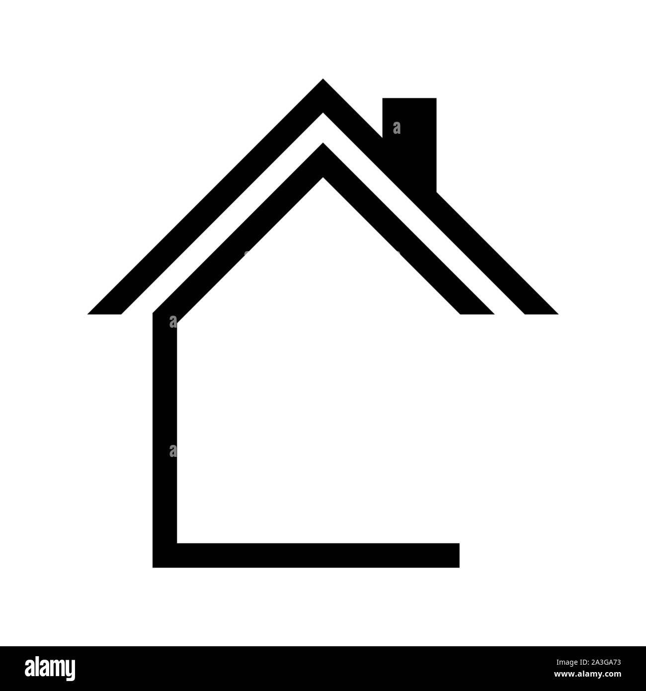 House icon Vector simple flat logo symbol Stock Vector Image & Art - Alamy