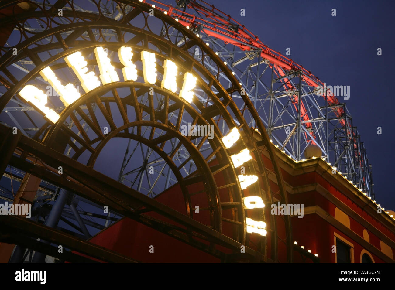 The Big One rollercoaster at Blackpool Pleasure Beach, UK Stock Photo ...