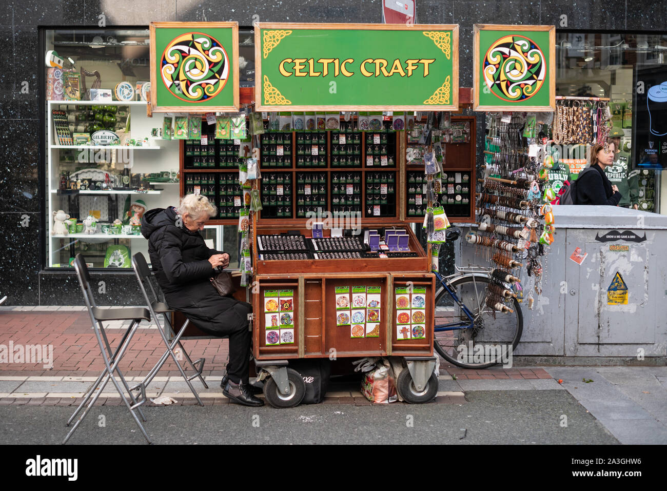 Celtic Craft market stall, Dublin, Ireland. Stock Photo