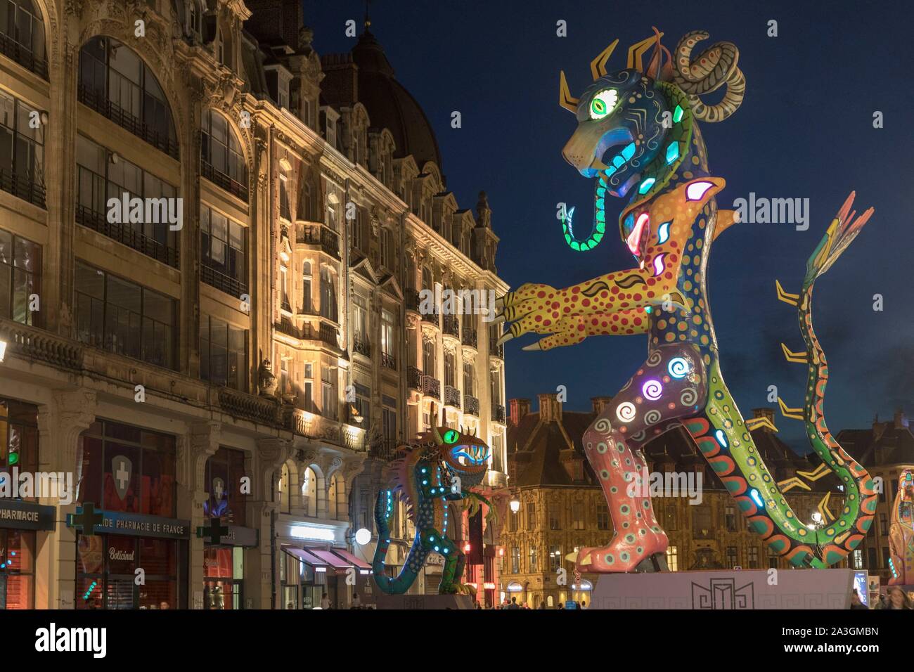 France, Nord, Lille, Lille 3000 Eldorado, Alebrijes (giant creatures in ...