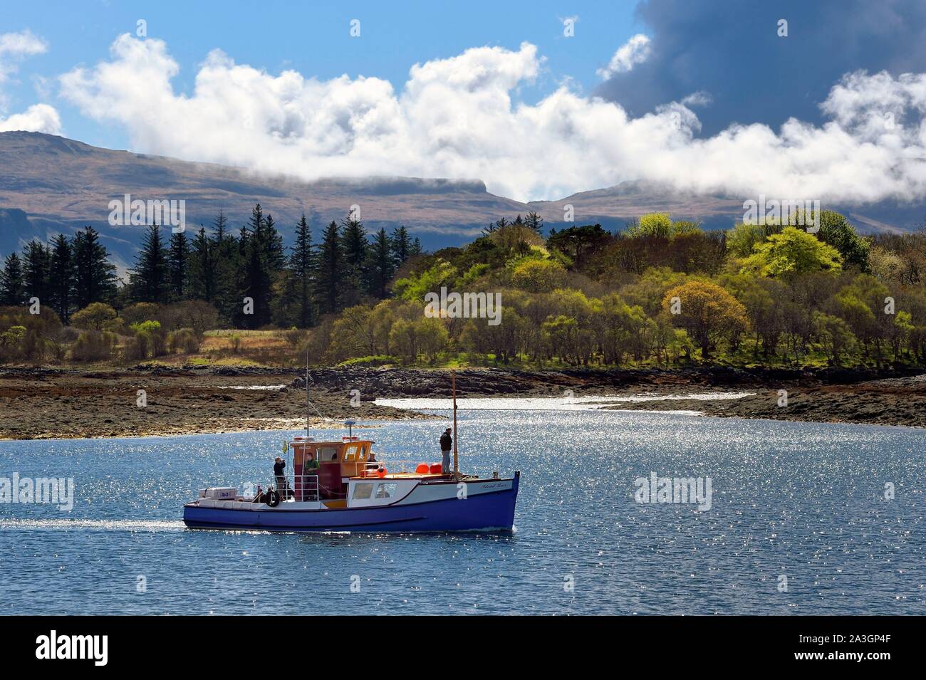 United Kingdom, Scotland, Highland, Inner Hebrides, Island of Ulva near the west coast of the Isle of Mull Stock Photo