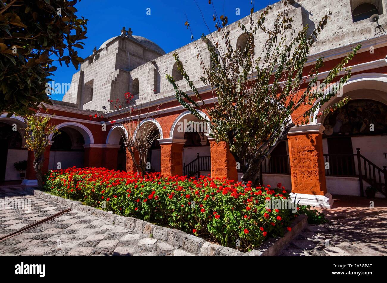 Peru, Arequipa, or White City, registered World Heritage site by UNESCO, Santa Catalina convent Stock Photo