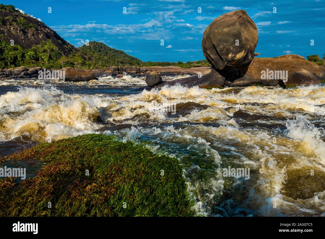 Colombia, Llanos, Vichada, Tuparro National Park, Maipure raudales , or whitewater rapids Stock Photo