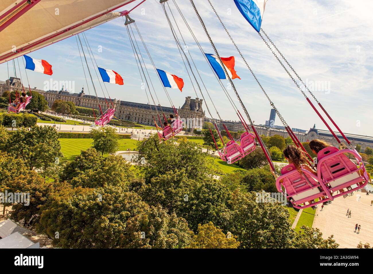 France, Paris, riding fair at the Tuileries Garden Fair Stock Photo