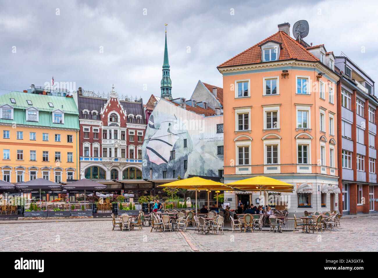 Pink Building Riga Colourful buildings riga latvia hi-res stock photography and images - Alamy