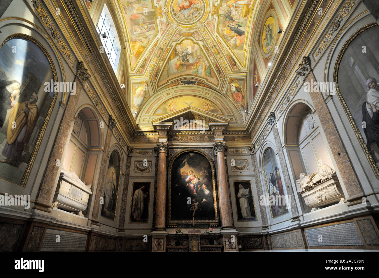italy, rome, basilica di sant'agostino, santa monica chapel Stock Photo