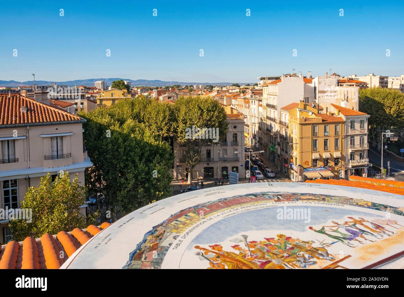France, Pyrenees Orientales, Perpignan, view of the old town Stock Photo
