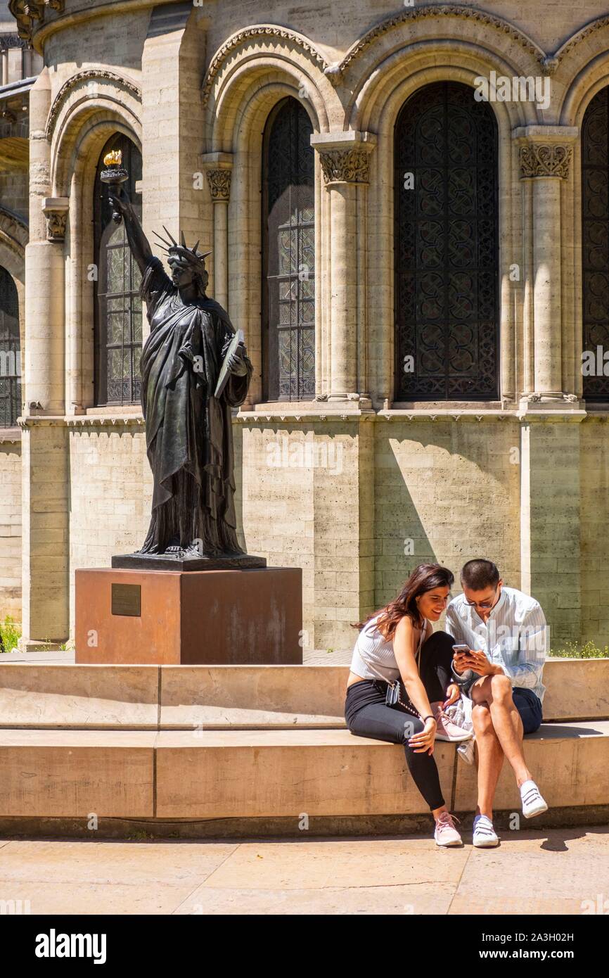 France, Paris, the museum of Arts and Crafts, Statue of Liberty Stock