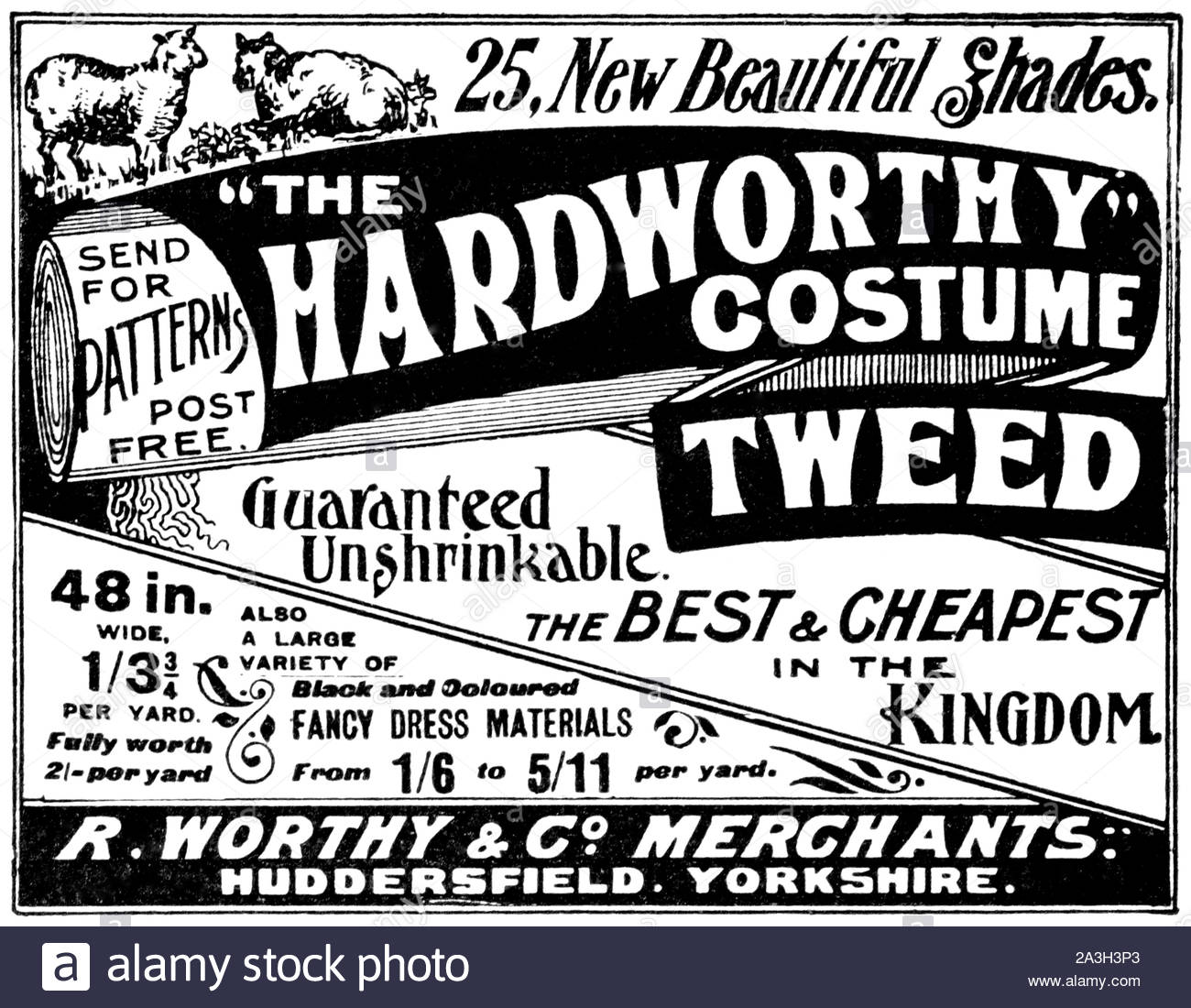 Victorian era, The Hardworthy Costume, vintage advertising from 1899 Stock Photo
