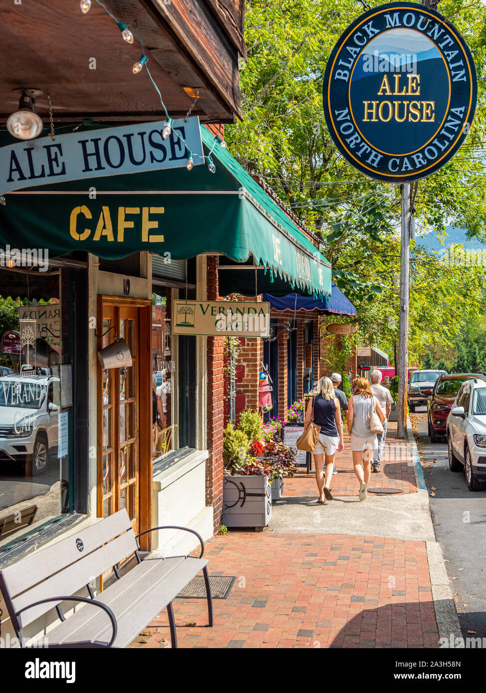 Town of Black Mountain in the Blue Ridge Mountains of North Carolina in
