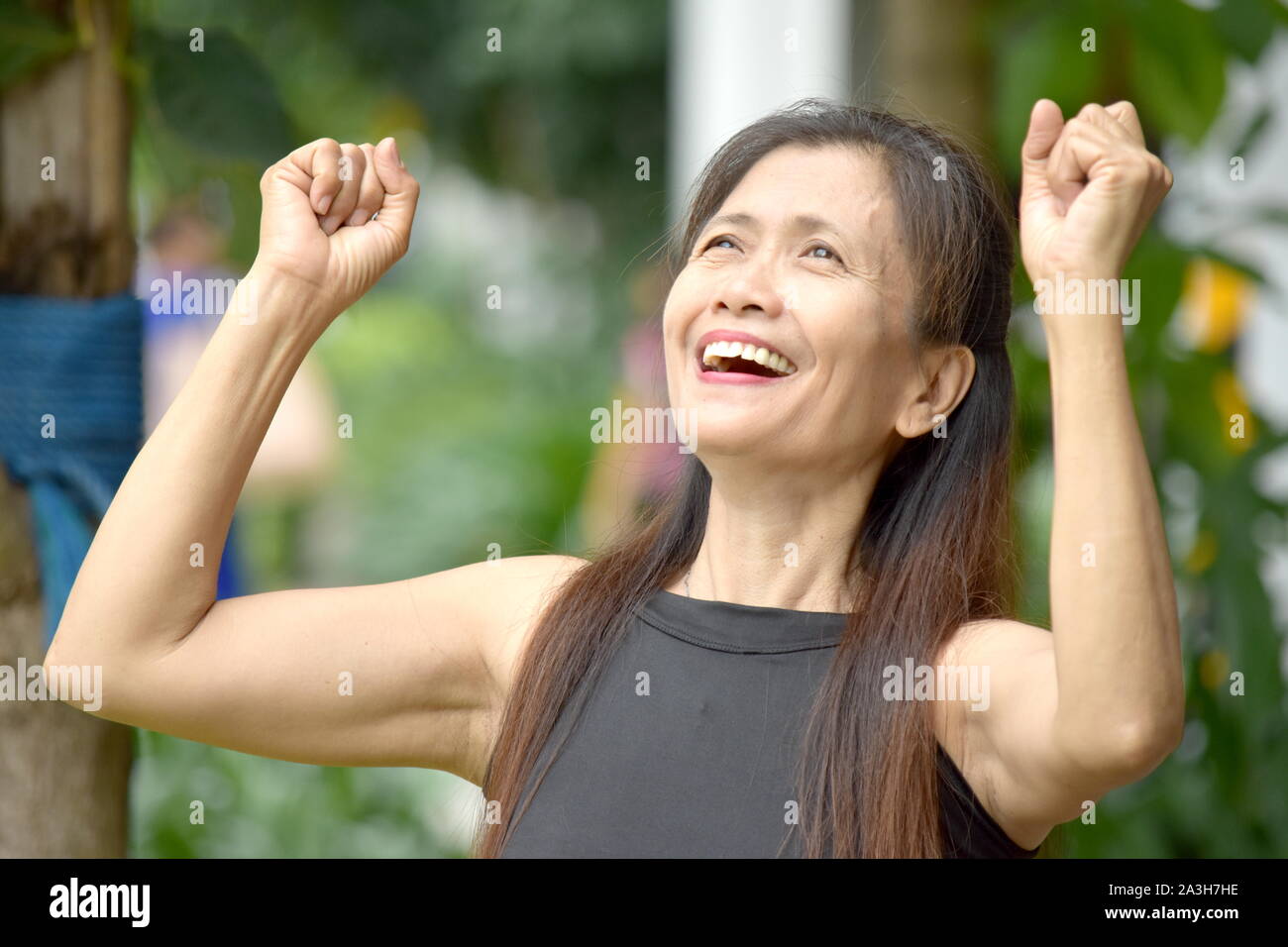 A Female Senior Laughing Stock Photo