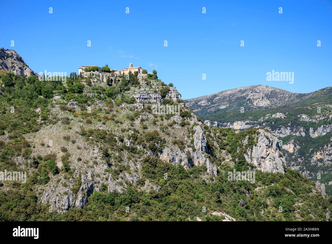 France, Alpes Maritimes, Parc Naturel Regional des Prealpes d'Azur, Gourdon, labeled Les Plus
