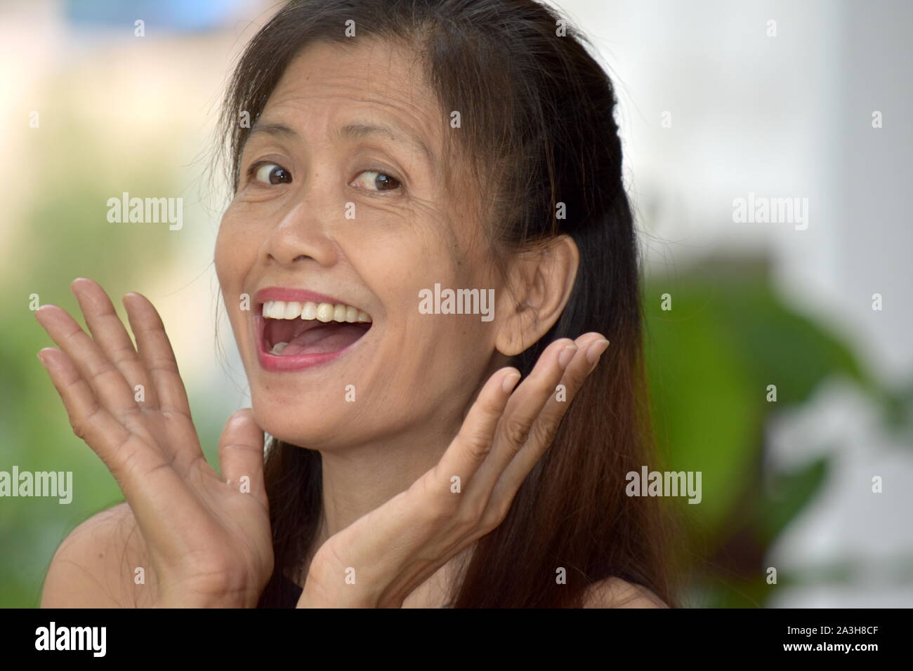 A Surprised Retired Person Stock Photo