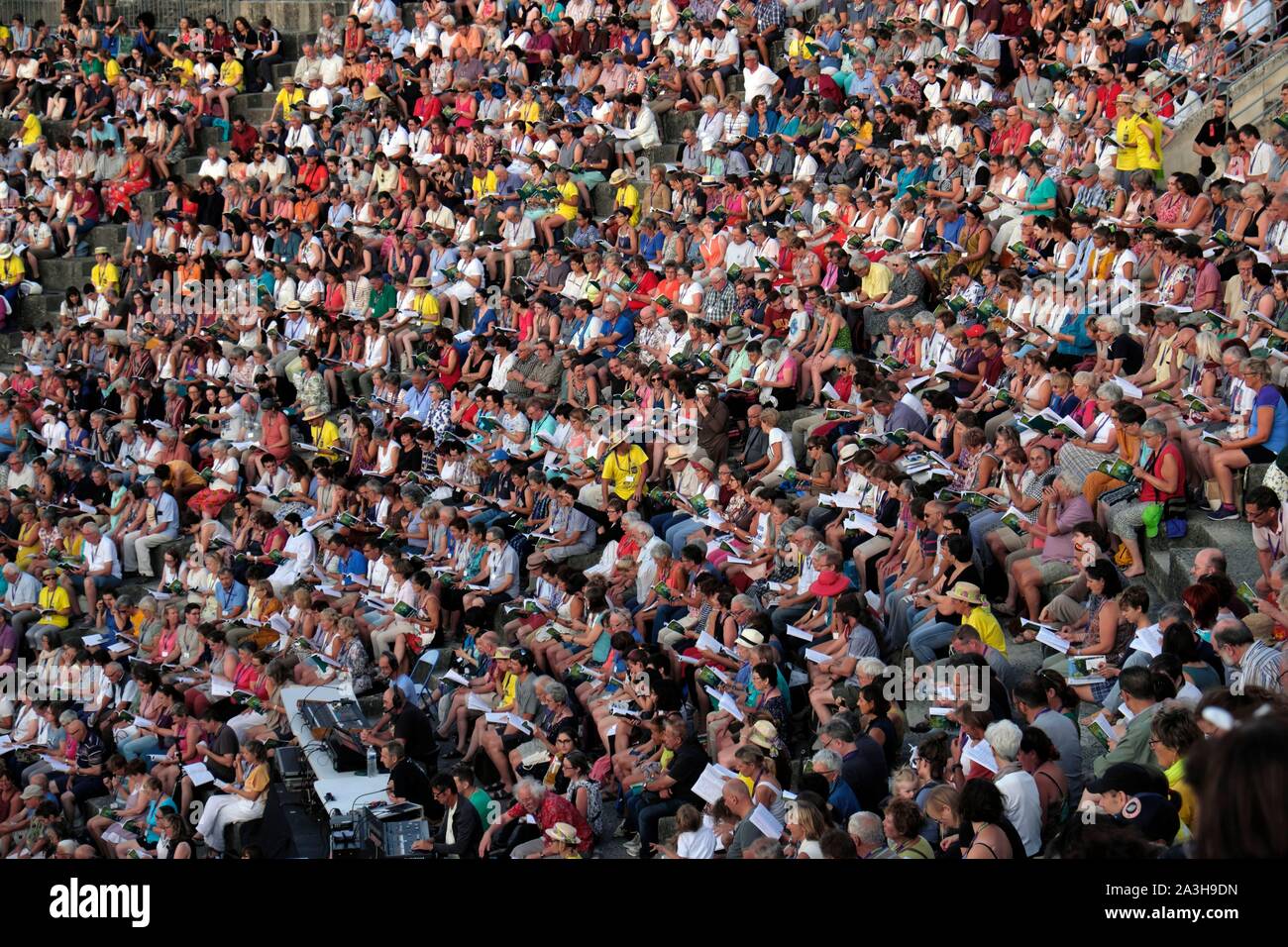 France Vaucluse Vaison La Romaine The Ancient Theater Songs In Common And Show During The Choralies In August Music Choir Evening Stock Photo Alamy