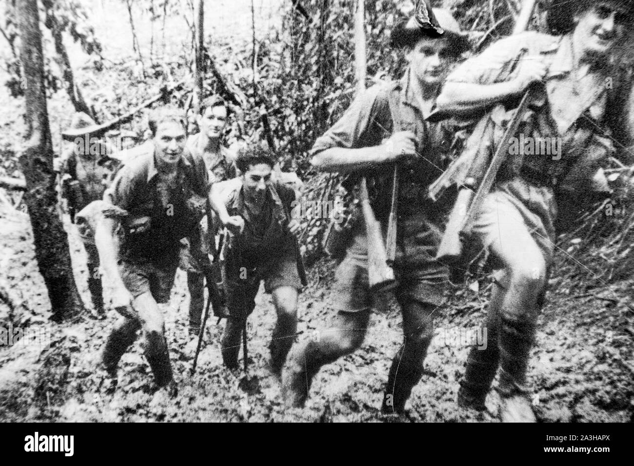 Papua New Guinea, Papua bay, National Capital District, Port Moresby, Owen Corner, Kokoda trail, Second World War pictures presented at the departure of the trail Stock Photo