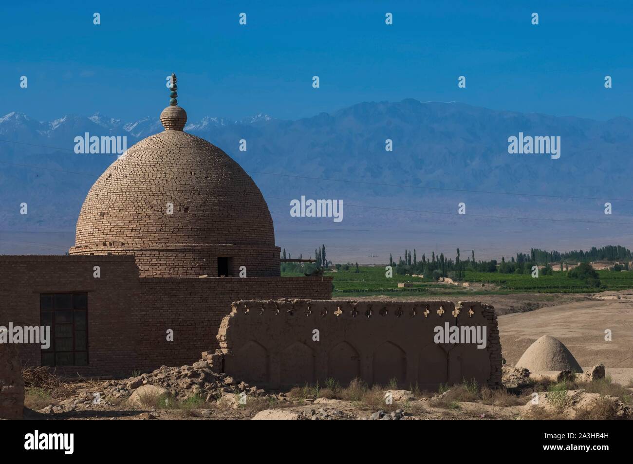 China, Xinjiang autonomous region, Turfan or Turpan, grape valley Stock Photo