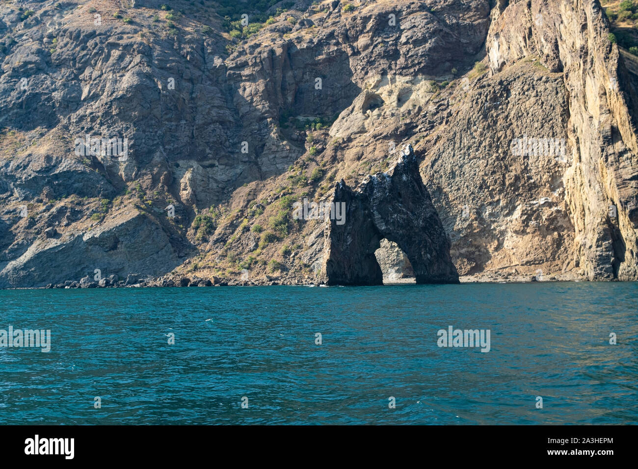 Golden gate rock, Kara-Dag Mountains, Crimea Russia Stock Photo - Alamy