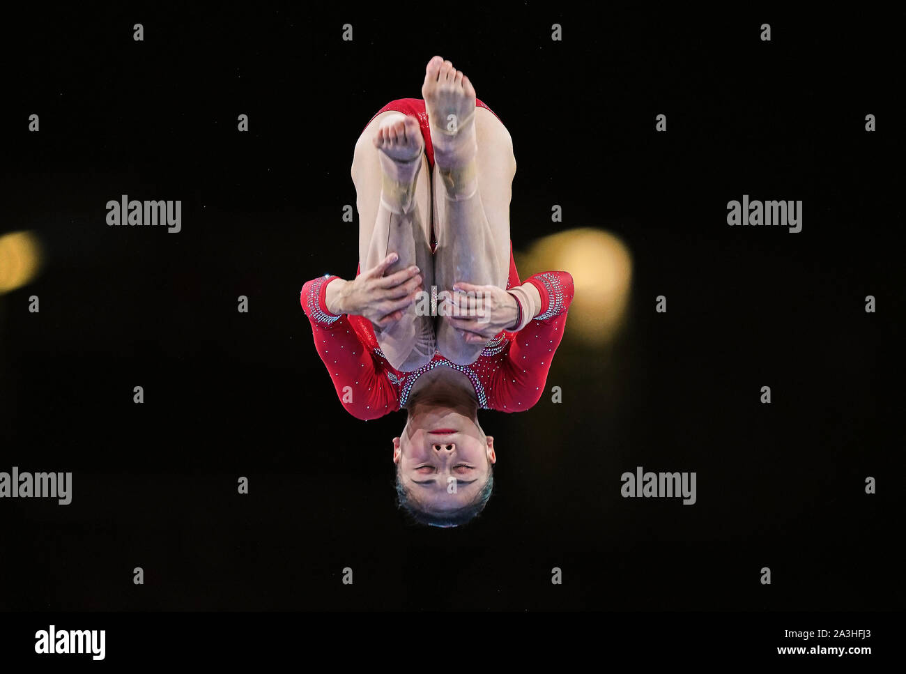 Stuttgart, Germany. 8th Oct, 2019. Shijia Li of China competing in ...
