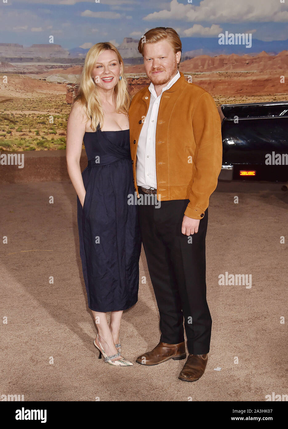 WESTWOOD, CA - OCTOBER 07: Kirsten Dunst and Jesse Plemons attend the