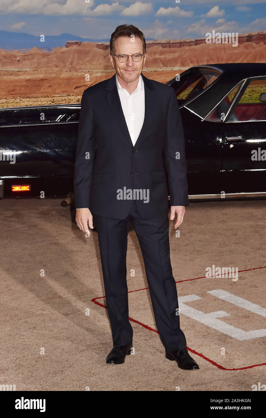 WESTWOOD, CA - OCTOBER 07: Bryan Cranston attends the premiere of Netflix's 'El Camino: A Breaking Bad Movie' at Regency Village Theatre on October 07, 2019 in Westwood, California. Stock Photo