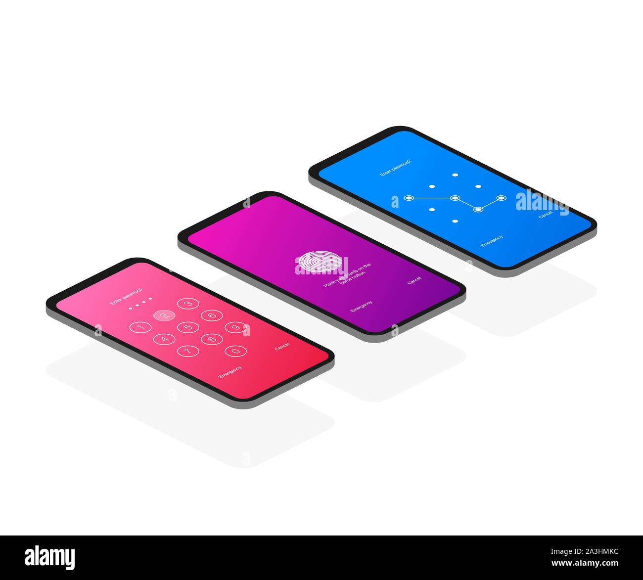 Screen lock authentication password smartphone background template ...