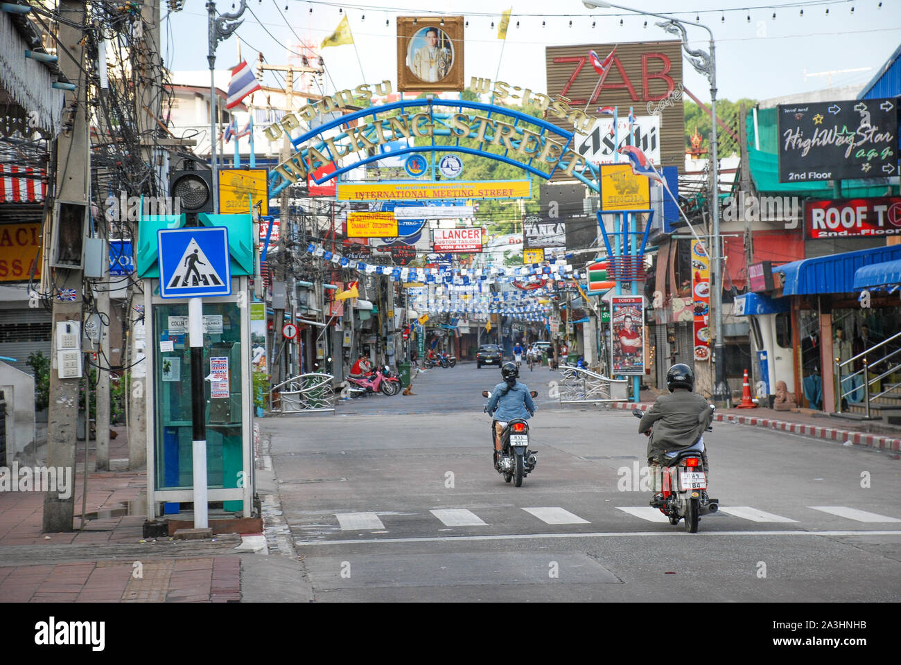 Walking streets in Pattaya Thailand. Stock Photo