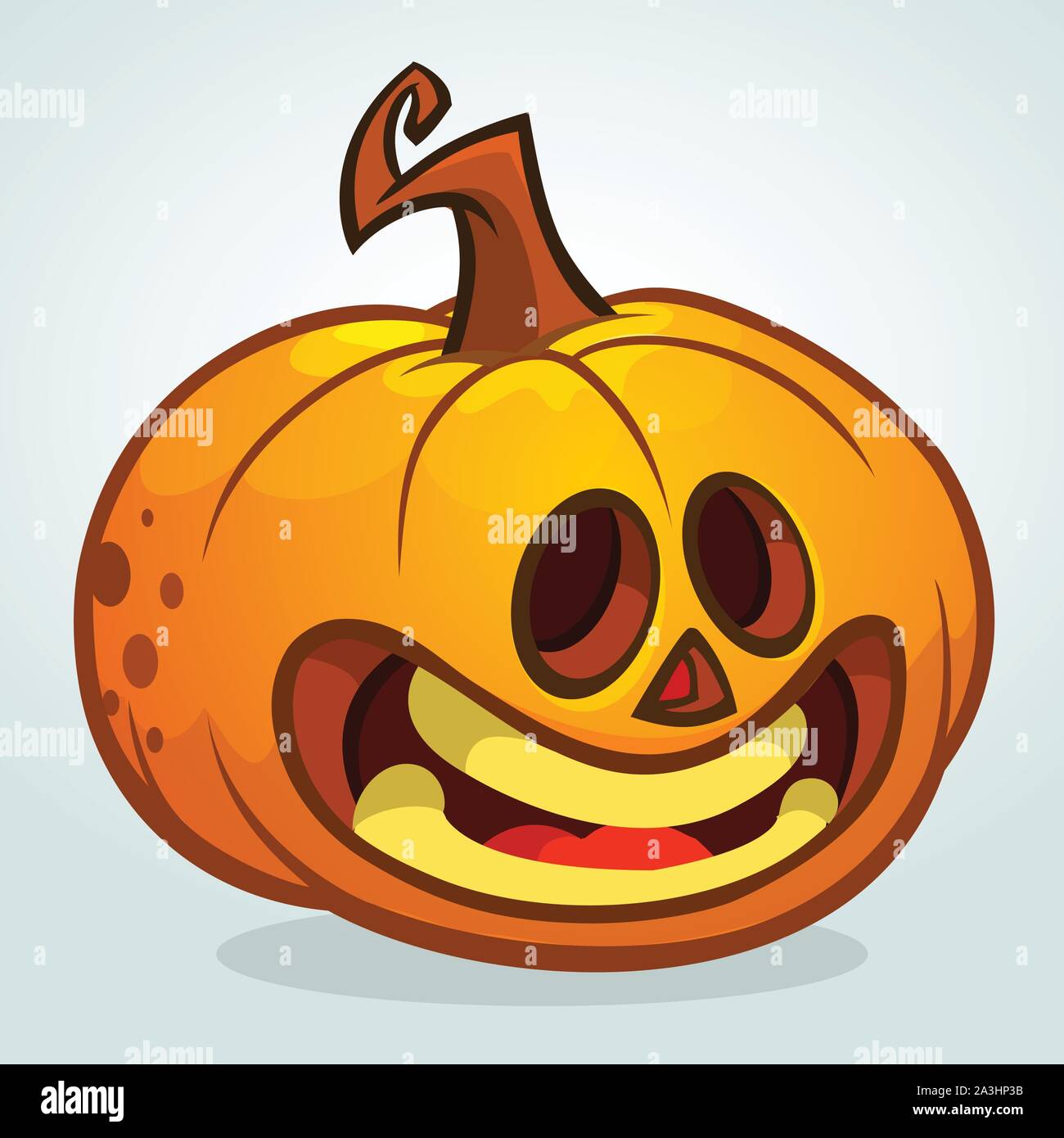 Cartoon Halloween pumpkin head. Vector isolated Stock Vector Image
