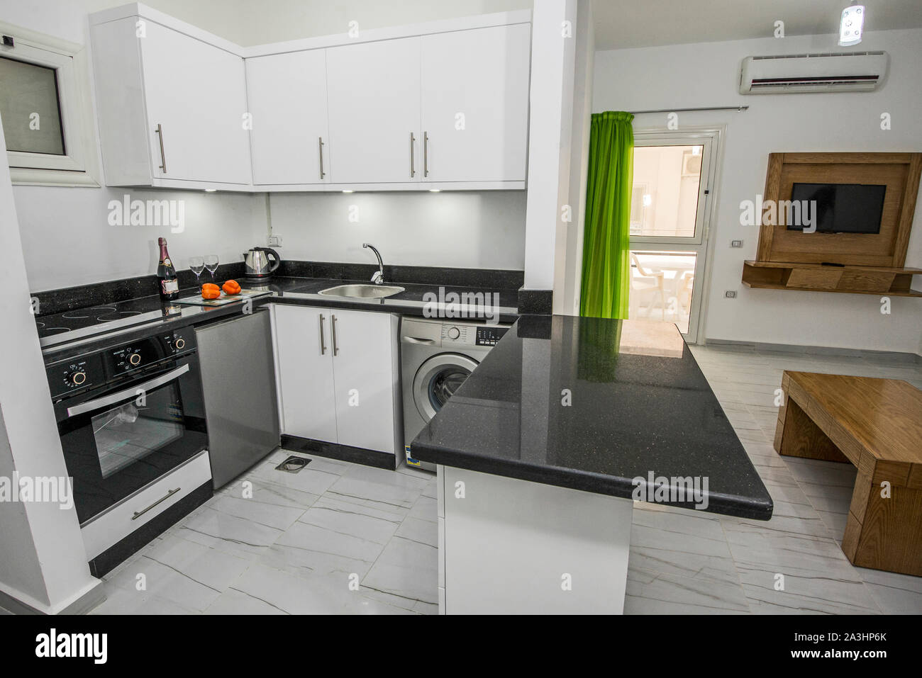 Image showcasing Interior design decor showing modern kitchen and appliances in luxury ...