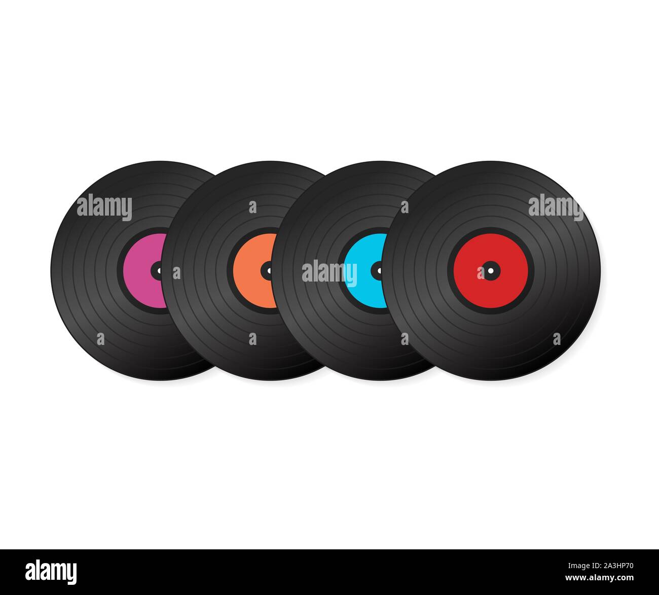 Set Realistic Vinyl Record with Cover Mockup. Disco party. Retro design ...