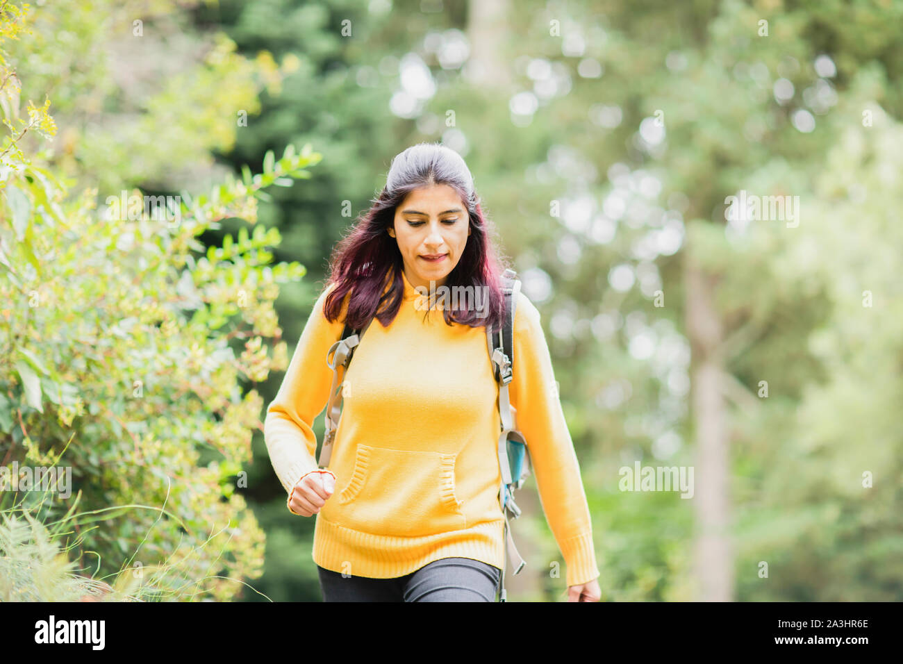 Woman face leaf light hi-res stock photography and images - Alamy