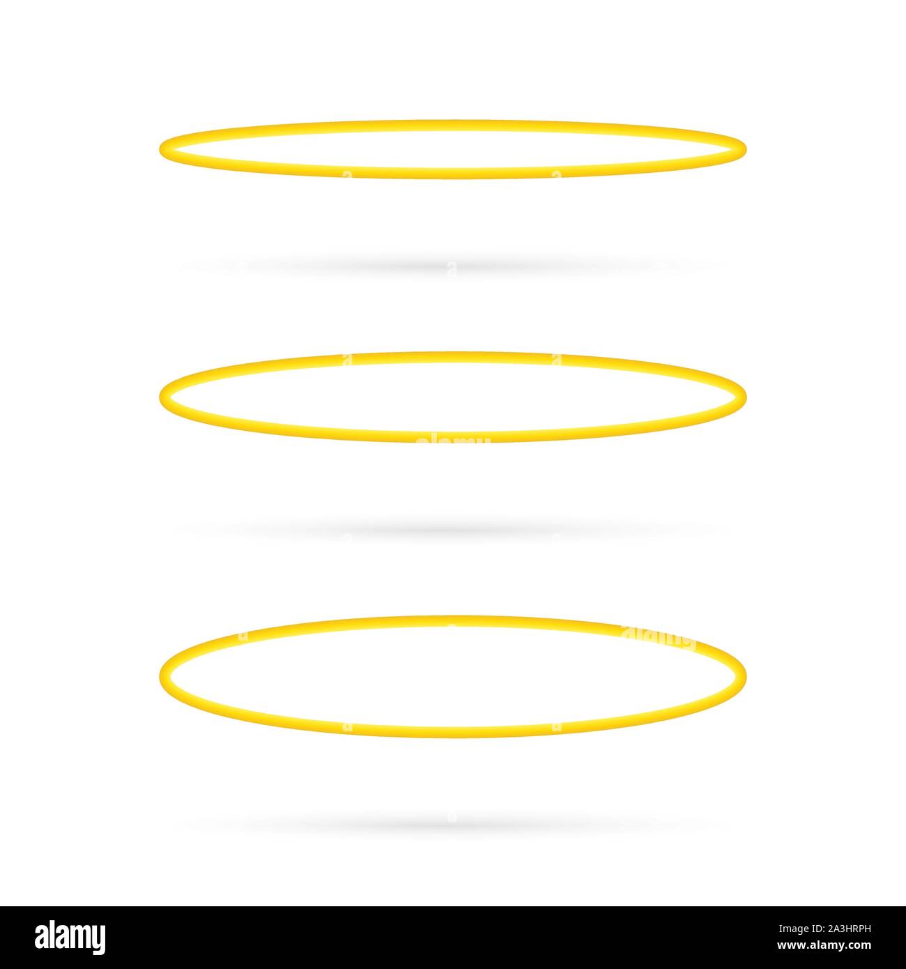 Premium Vector | Golden halo ring yellow round angel and saint symbol
