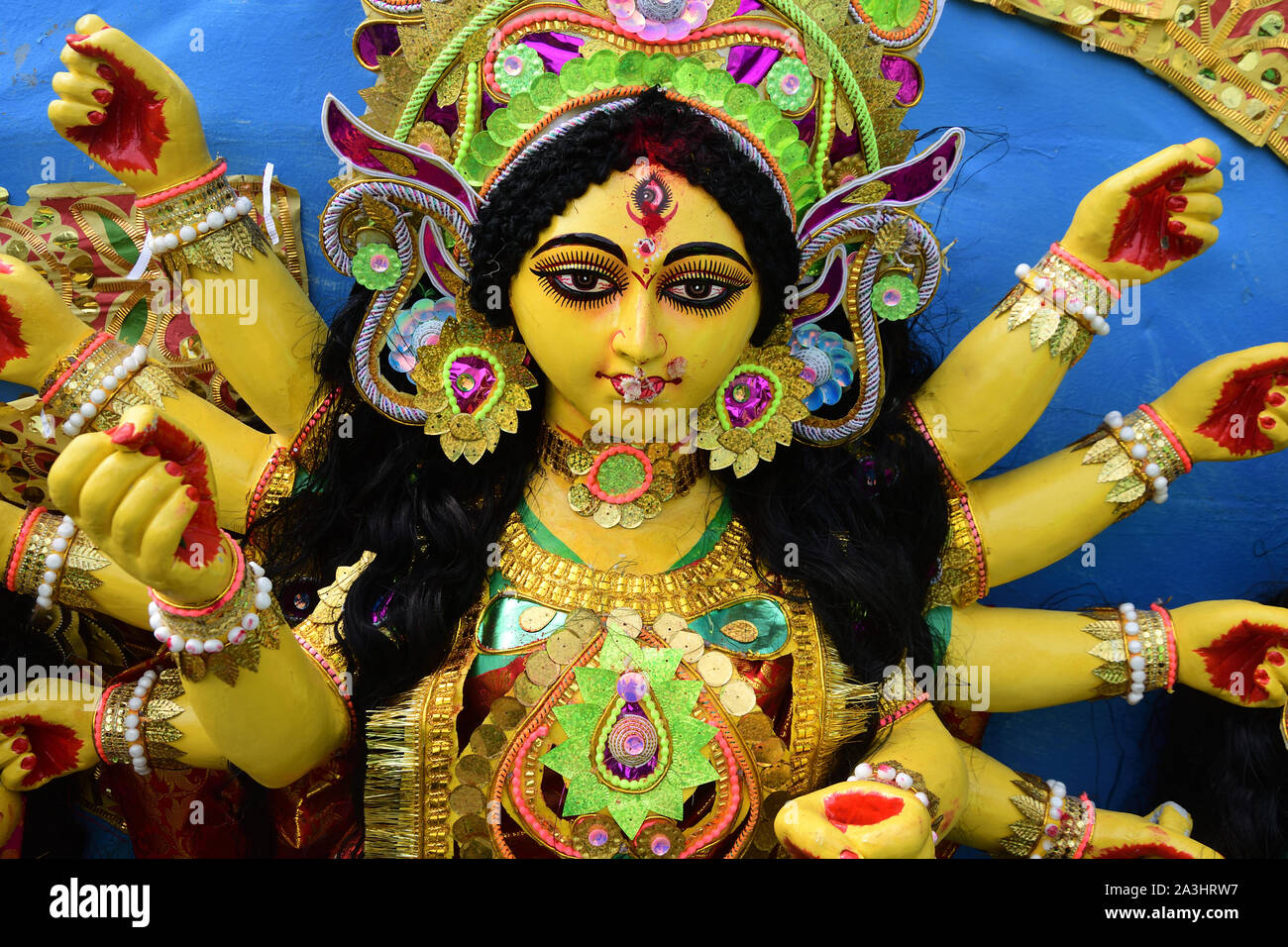 Kolkata, India. 08th Oct, 2019. On the last day of durga puja ...