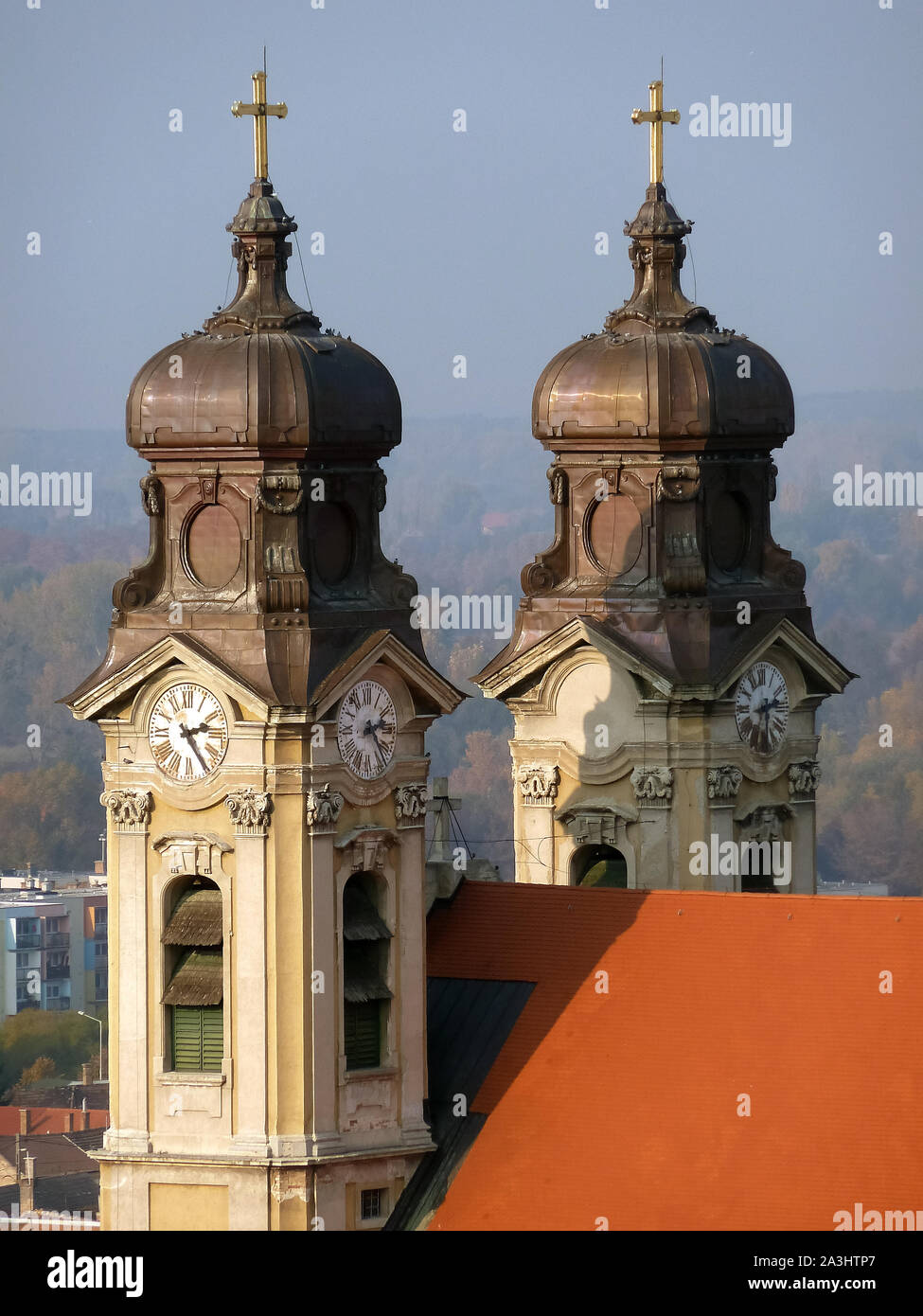 Exaltation of the Holy Cross Roman Catholic Church, Tata, Komárom-Esztergom county, Hungary, Magyarország, Europe Stock Photo