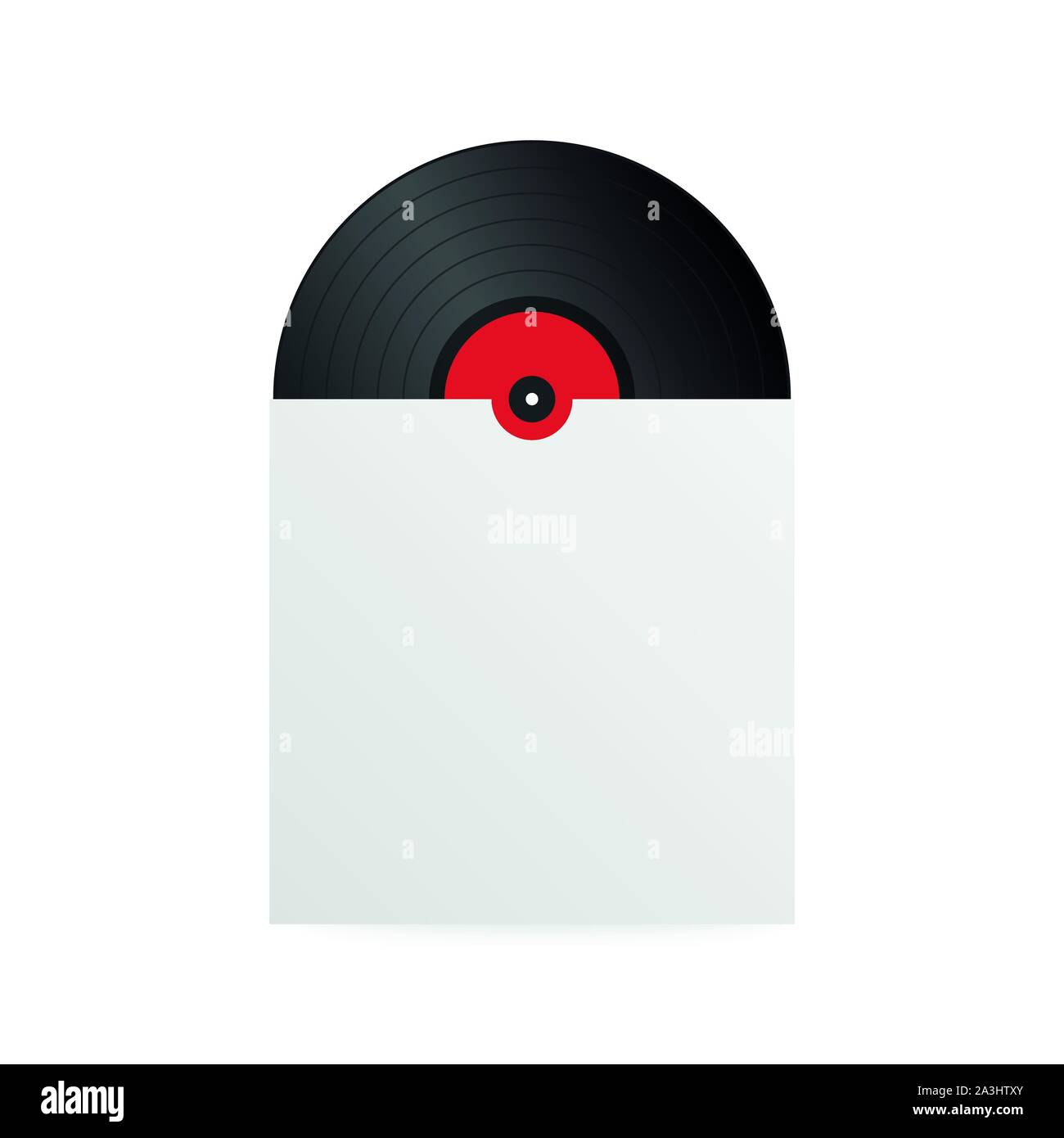 Realistic Vinyl Record with Cover Mockup. Disco party. Retro design ...