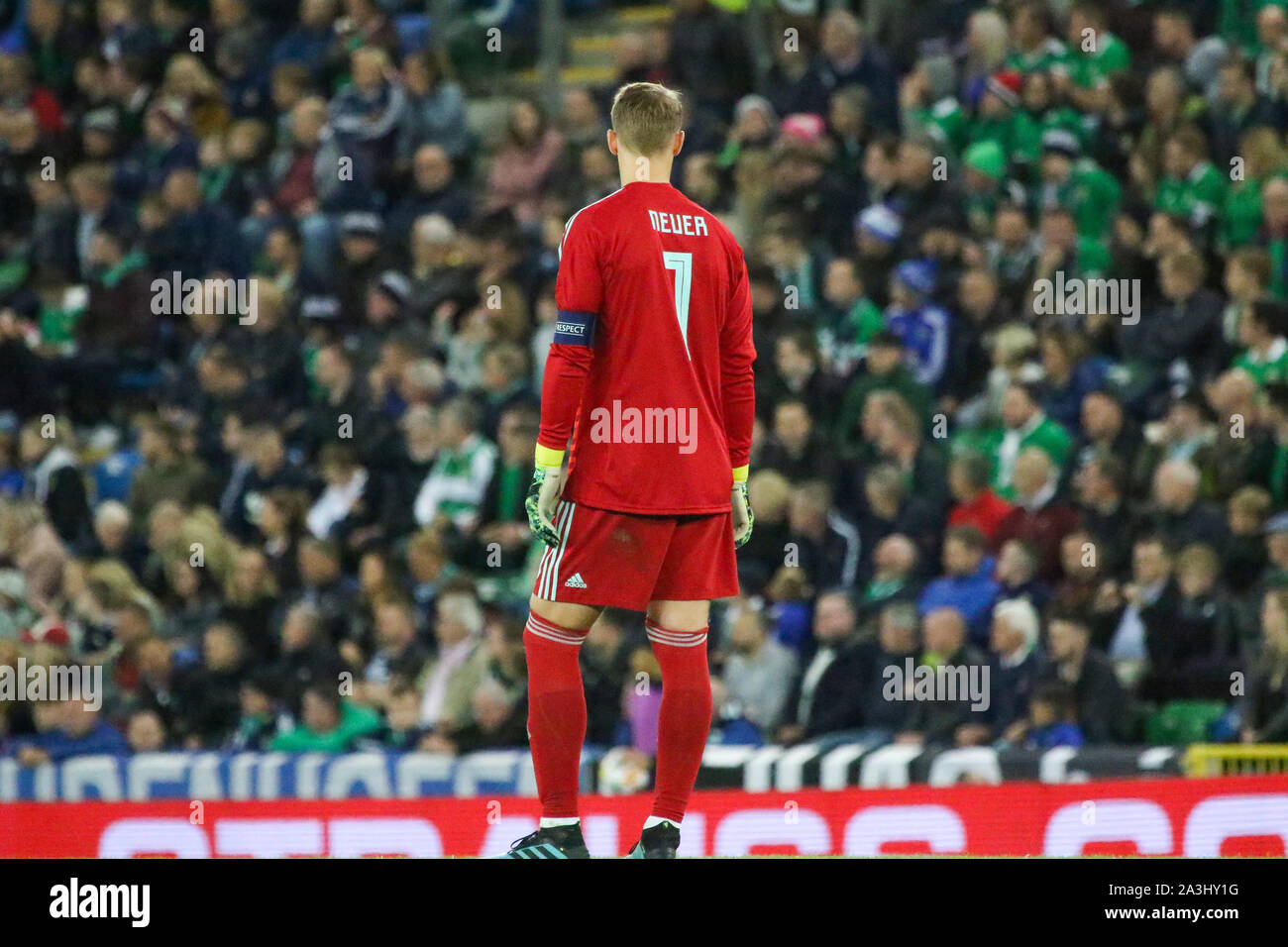 National Football Stadium at Windsor Park, Belfast, Northern Ireland. 09th Sept 2019. UEFA EURO 2020 Qualifier- Group C, Northern Ireland 0 Germany 2. German football international Manuel Neuer (1) playing for Germany in Belfast 2019. Stock Photo
