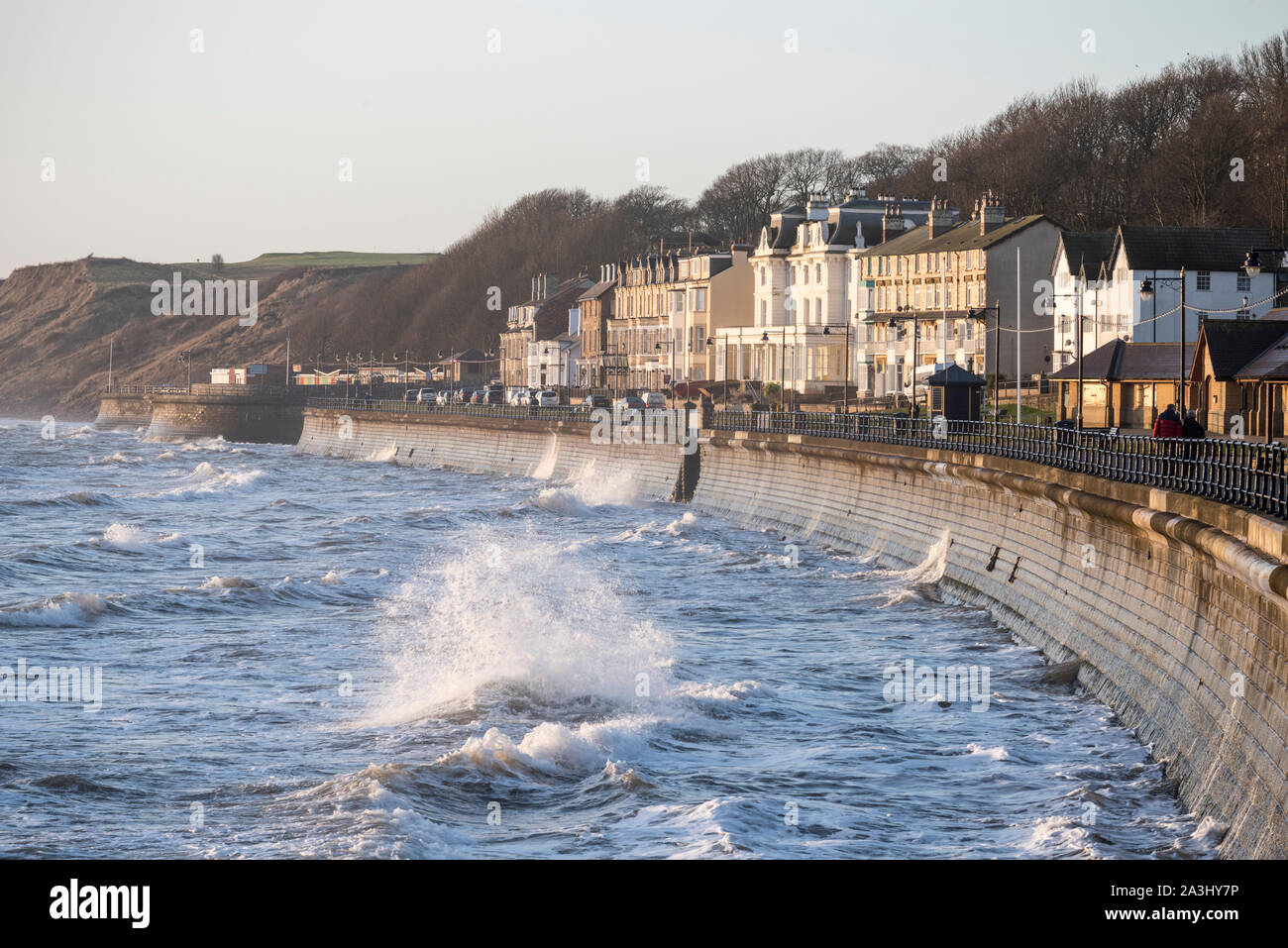 Rough sea at Filey, North Yorkshire Stock Photo Alamy