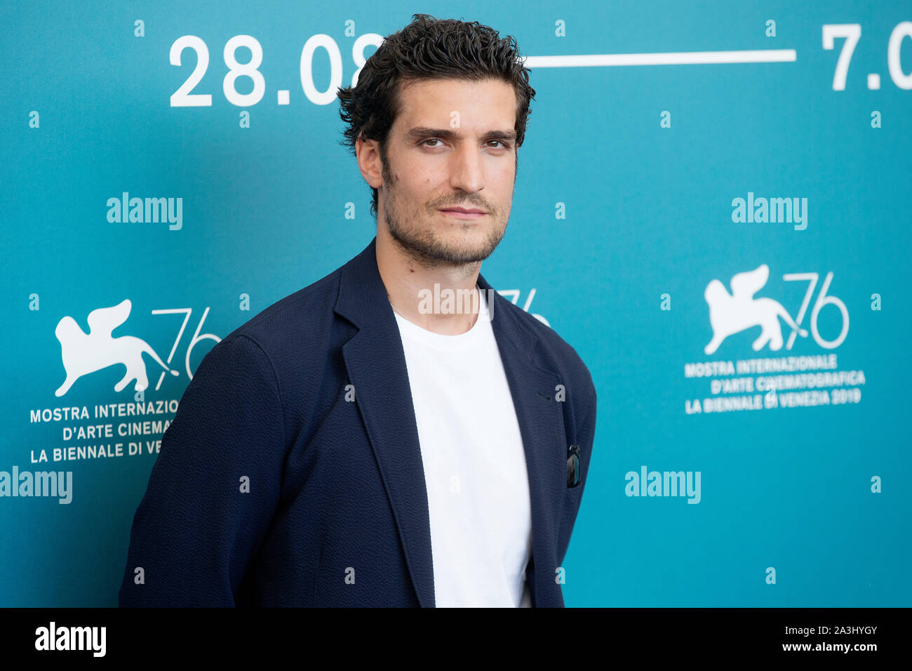 VENICE, ITALY - AUGUST 30:  Louis Garrel attends the photo-call of the movie "J'Accuse" during the 76th Venice Film Festival on August 30, 2019 in Ven Stock Photo