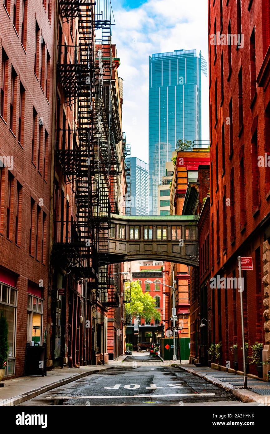 Tribeca New York Street View Stock Photo