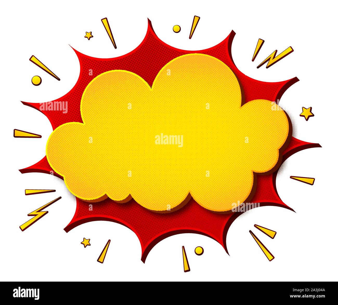 Comics background. Cartoon poster in pop art style with yellow-red speech  bubbles with halftone and sound effects. Funny colorful banner with place  fo Stock Vector Image & Art - Alamy
