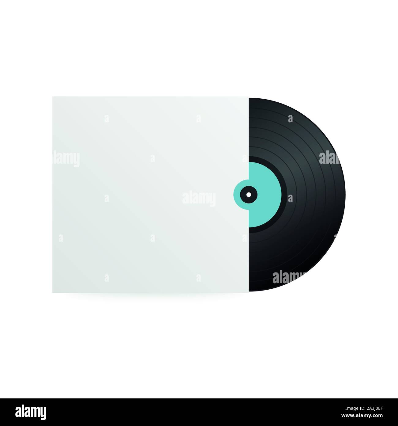 Realistic Vinyl Record with Cover Mockup. Disco party. Retro design ...