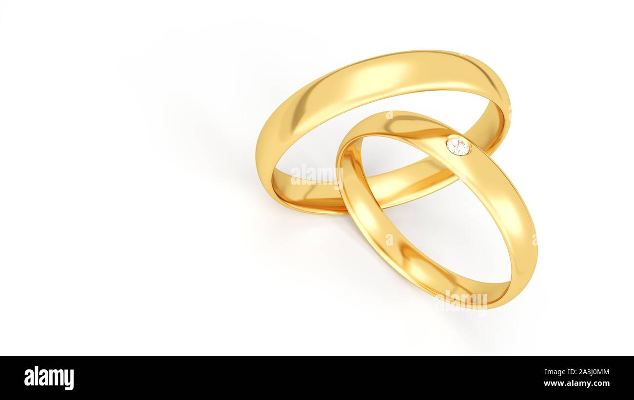 Couple gold wedding rings vector hi-res stock photography and images - Alamy