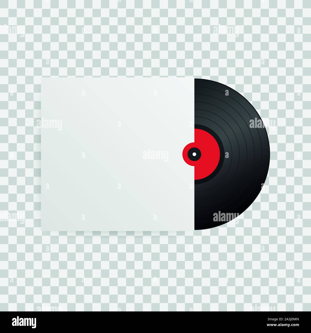 Realistic Vinyl Record with Cover Mockup. Disco party. Retro design ...