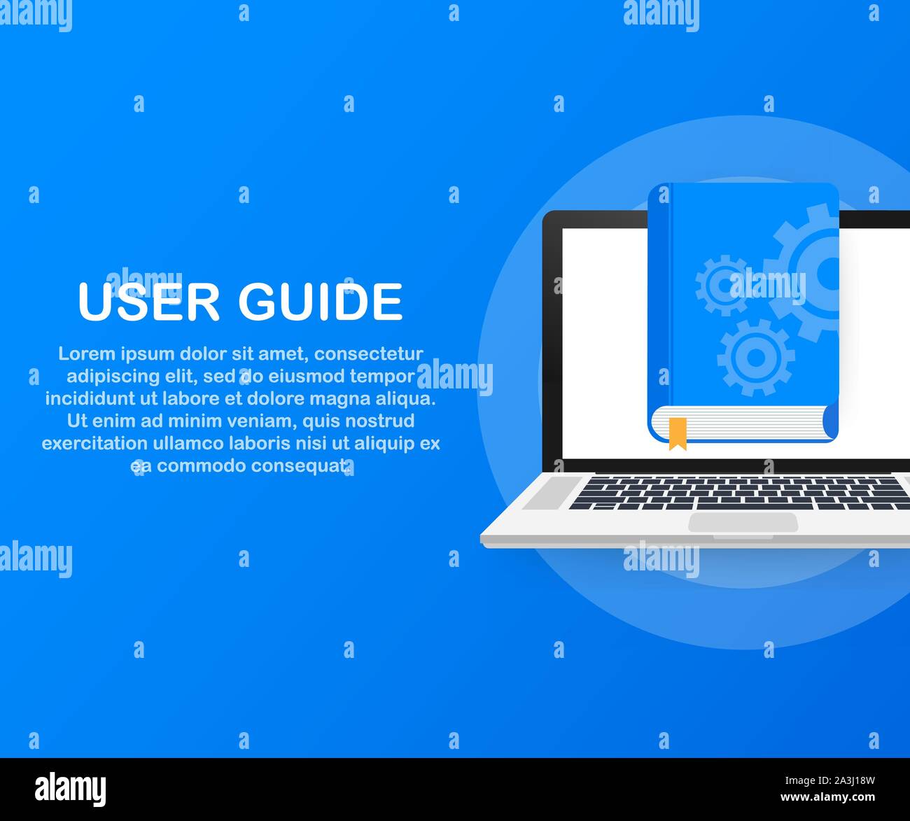 Concept User guide book for web page, banner, social media. Vector ...