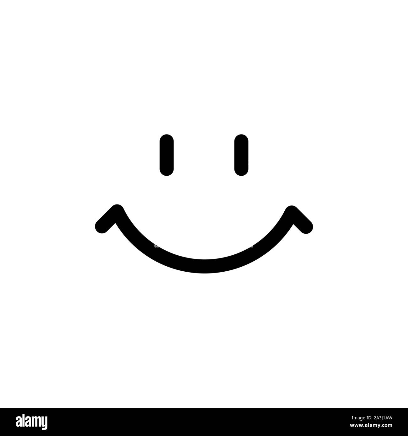 Smiling Face Simple Vector Illustration Isolated On White Background Stock Vector Image Art Alamy