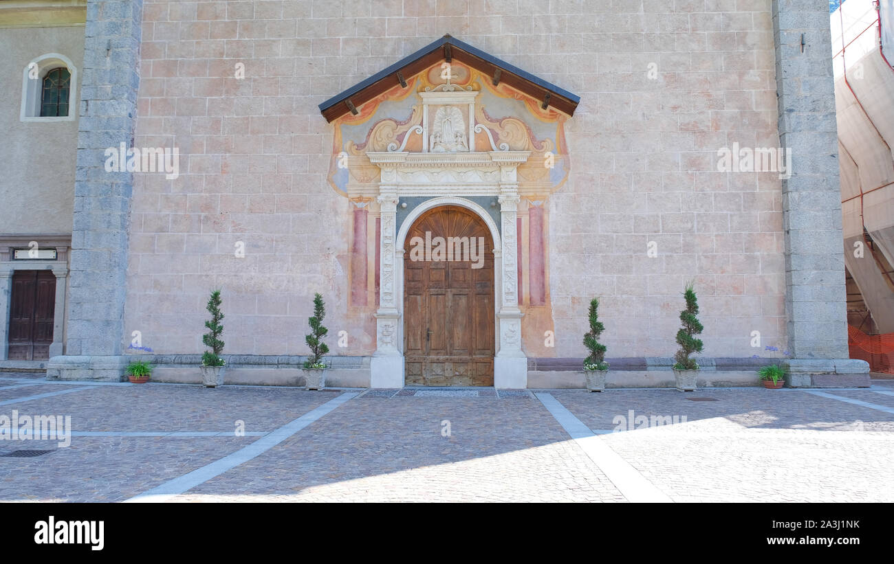 Sanctuary of Saint Mary of the Assumpion in Borgo Chiese, Trento, Trentino Alto Adige, Italy. Stock Photo