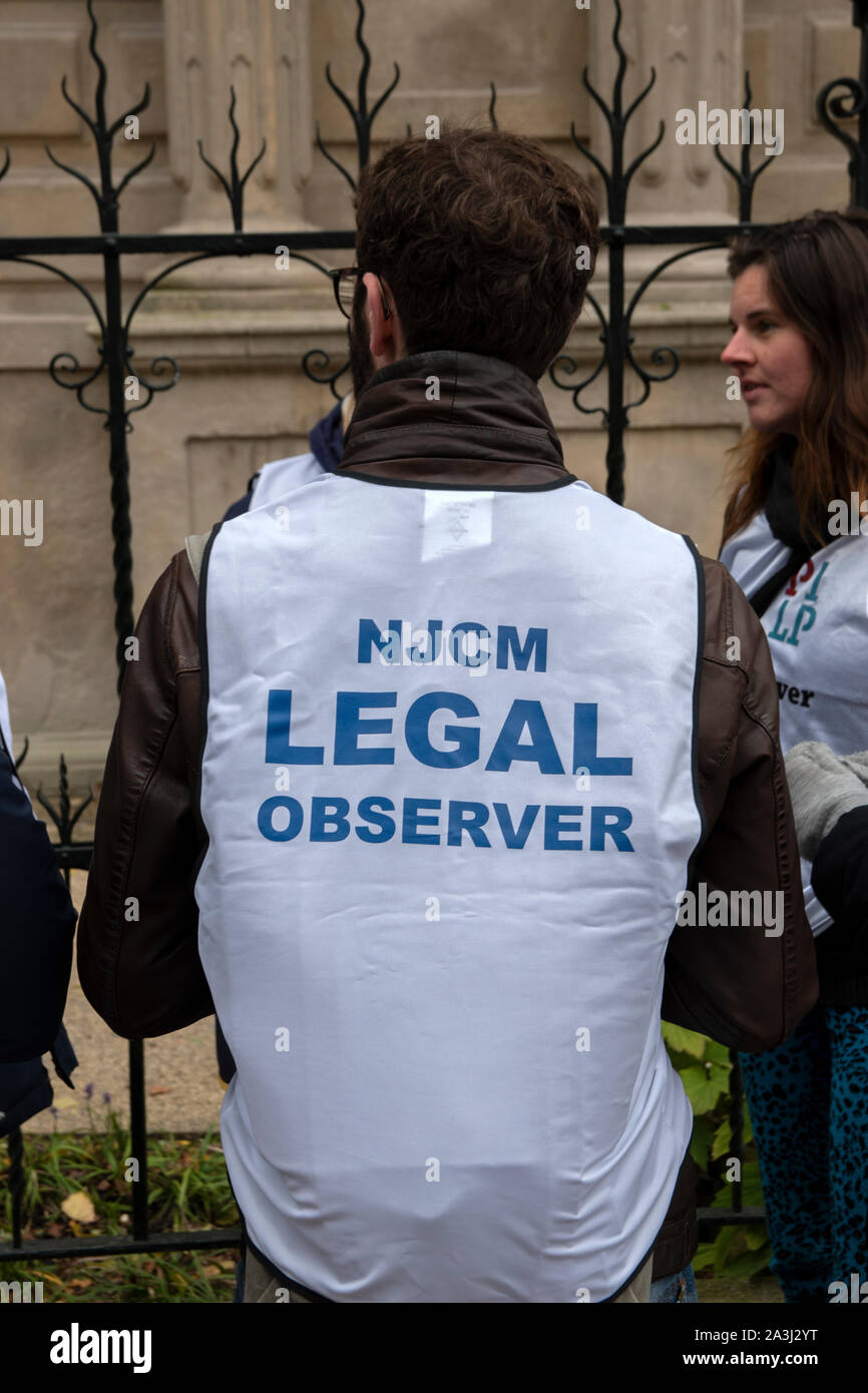 NJCM Legal Observers At The The Climate Demonstration From The Extinction Rebellion Group At Amsterdam The Netherlands 2019 Stock Photo